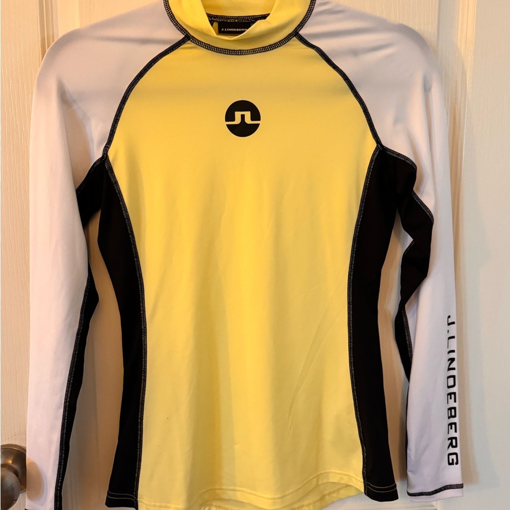J.Lindeberg Yellow and Black Performance Top
